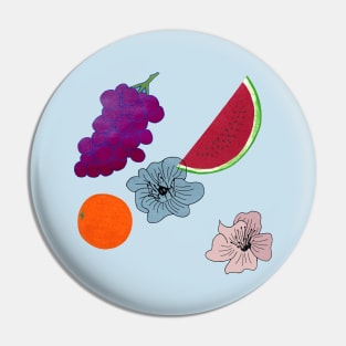 Fruits on Blue Pin