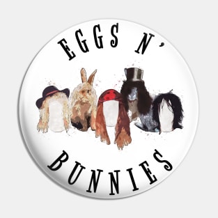 Funny "Eggs and Bunnies" Easter Day design Pin