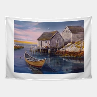 Peggys Cove Sunset Tapestry