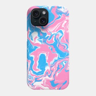 Proud Trans Transexual LGBTQ Pride Colors Aesthetic Marble Pattern v3 Phone Case