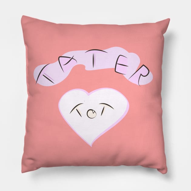 Tater tot the cat heart Pillow by ZOOLAB