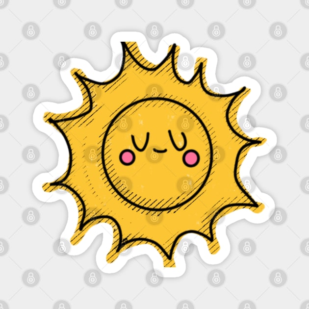 Happy Sun Magnet by bruxamagica