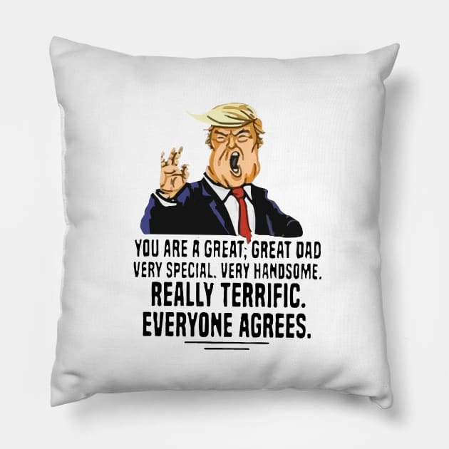 Donald Trump - Fathers Day Pillow by Nashida Said