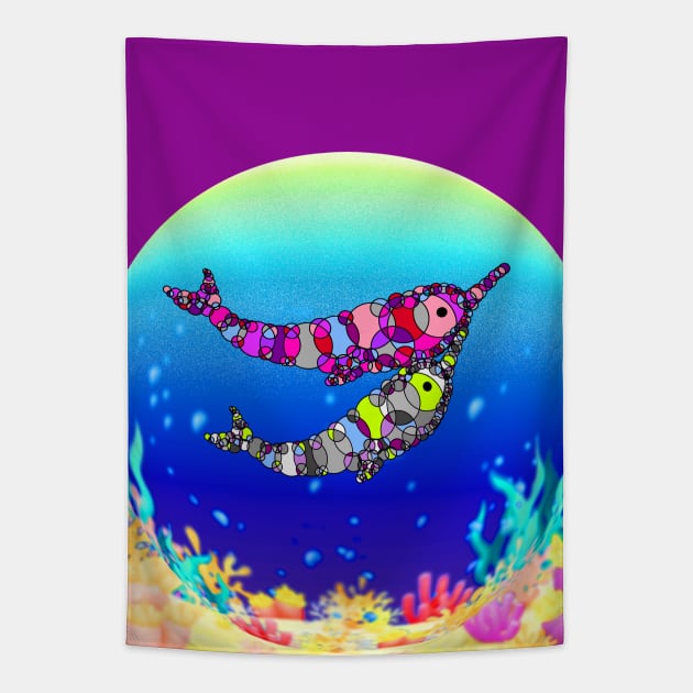 UNDERWATER WORLD TONINAS Tapestry by SikiuFactory