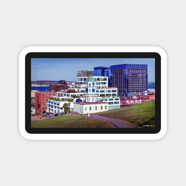 Halifax Town Clock & Halifax Skyline Magnet by kenmo