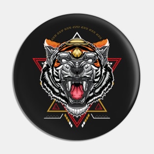 Cyborg Tiger Pin