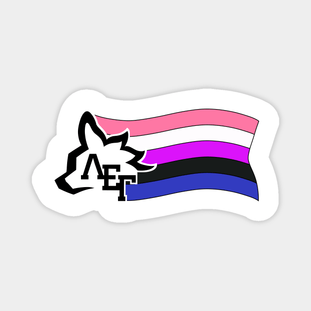 LEG Pride - Genderfluid Magnet by DioxiDeals