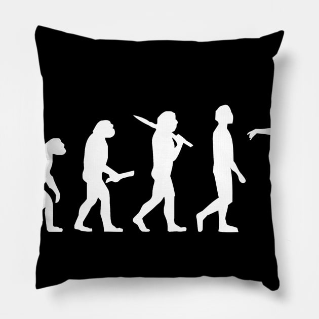 Funny Dancing Evolution Gift For Dancers Pillow by OceanRadar