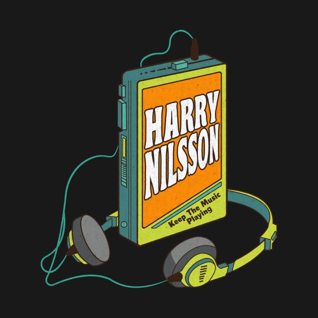 Harry Nilsson / Retro Walkman Design / Retro Music Art by EliseOB