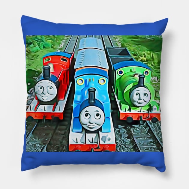 Thomas James & Percy Pillow by jsart2020