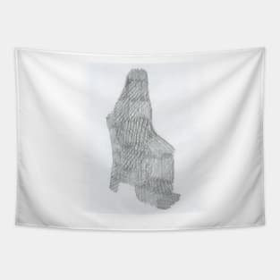 Graphite Seated Figure Tapestry