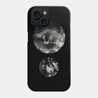 Black Minimal Dots Abstract Pattern. Phone Case