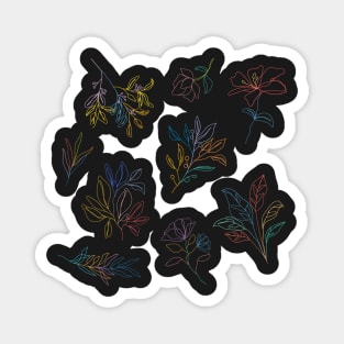 Rainbow Flowers Magnet