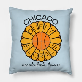 Defunct Chicago Duffy Florals Basketball Team Pillow