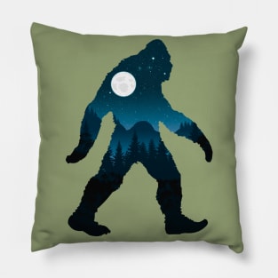 Night Forest Bigfoot Pillow