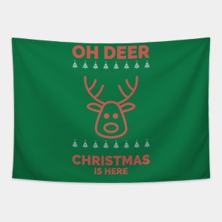 Oh Deer Christmas is here Tapestry