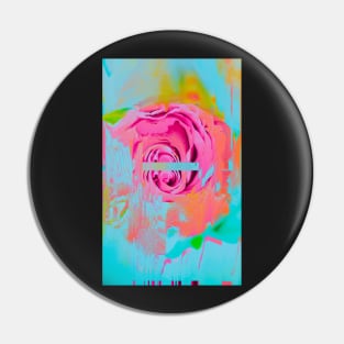 Glitch Rose Pin