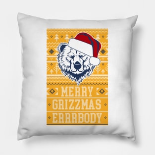 Memphis Grizz Ugly Christmas Pillow