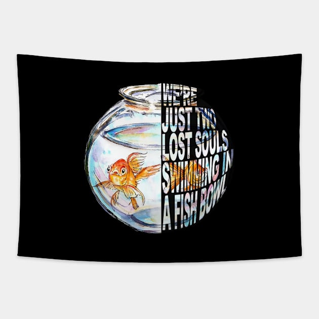 WISH YOU WERE FISH Tapestry by Vansa Design