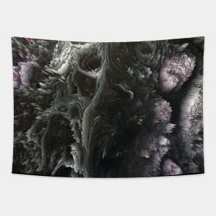 Black Grunge Digital Photo Acrylic Fluid Pour Tapestry