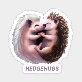 Hedgehugs hedgehog cute pun funny animal love graphic Hugs Magnet