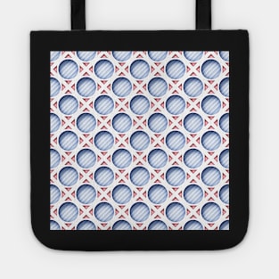 Colorful Periwinkle Geometric Pattern Tote