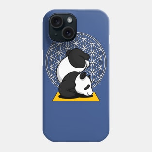 Cute Panda Bear Yoga Lover Flower Of Life Zen Gift Phone Case