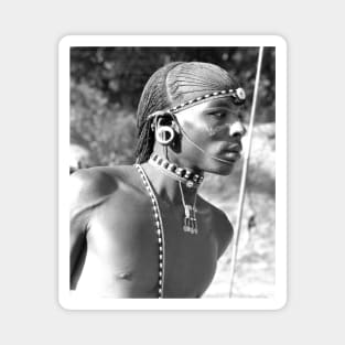 Portrait of a Maasai Warrior Magnet