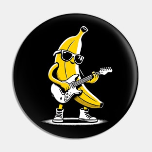 Banana Guitar Rock Music Concert Band Novelty Funny Banana Pin