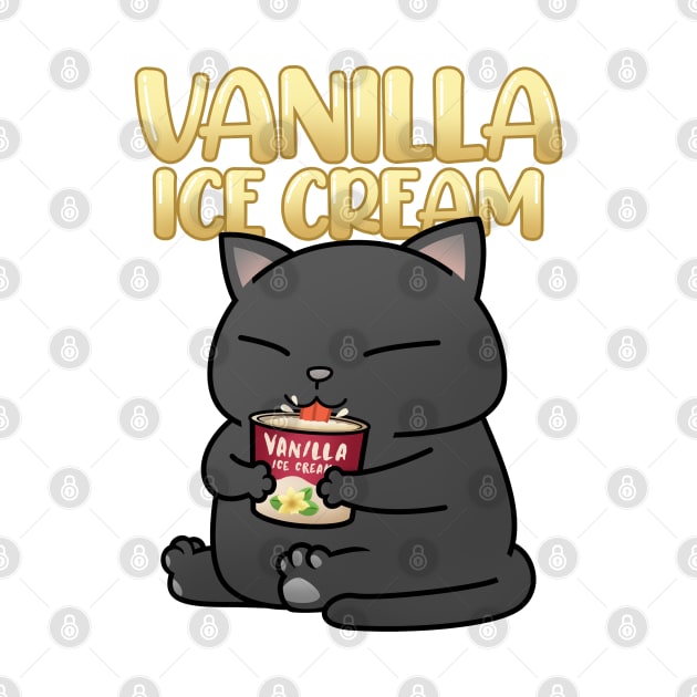 Chubby Cat Vanilla Ice Cream by Takeda_Art