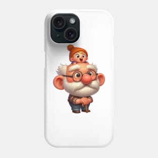 Cute Grandpa With Grandson Phone Case