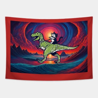 Dino Catboy Tapestry