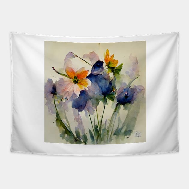 Elegant blooms of yesteryear II Tapestry by hamptonstyle