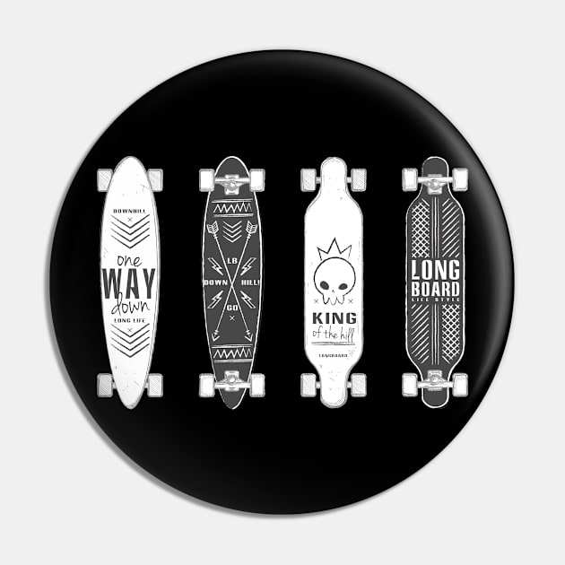 Four Skateboards Pin by saigon199x