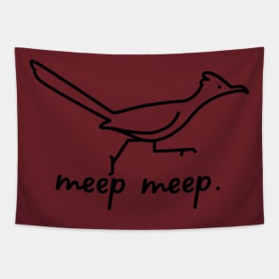 Meep Meep Roadrunner Line Art Tapestry