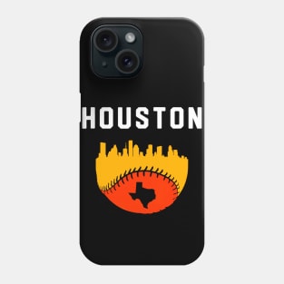 Houston Texas Cityscape Baseball Phone Case