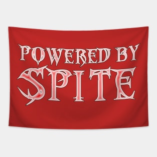 Powered By Spite (black outline) Tapestry