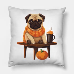 Pugkin Spice Latte Pillow