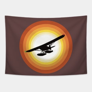 Seaplane Sunrise Tapestry