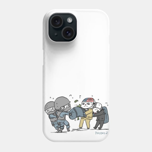 Chibi Payday Phone Case by sketchydrawer