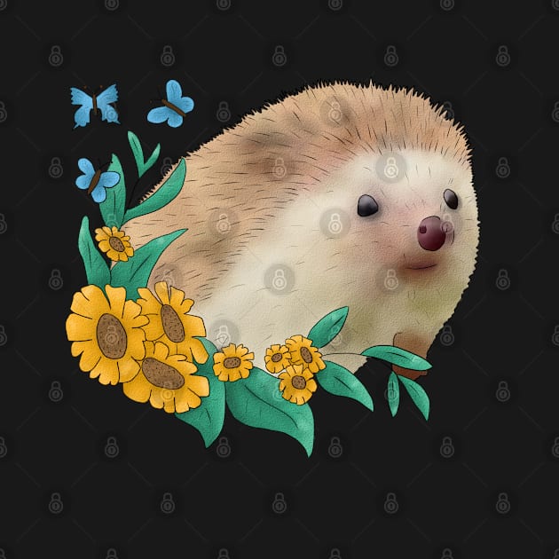 Igel mit Blüten by Blumchen