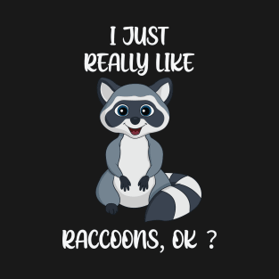 I just really like Raccoons, OK ? T-Shirt