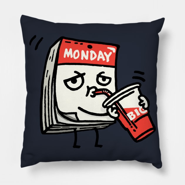 Monday Sucks Big Pillow by Walmazan