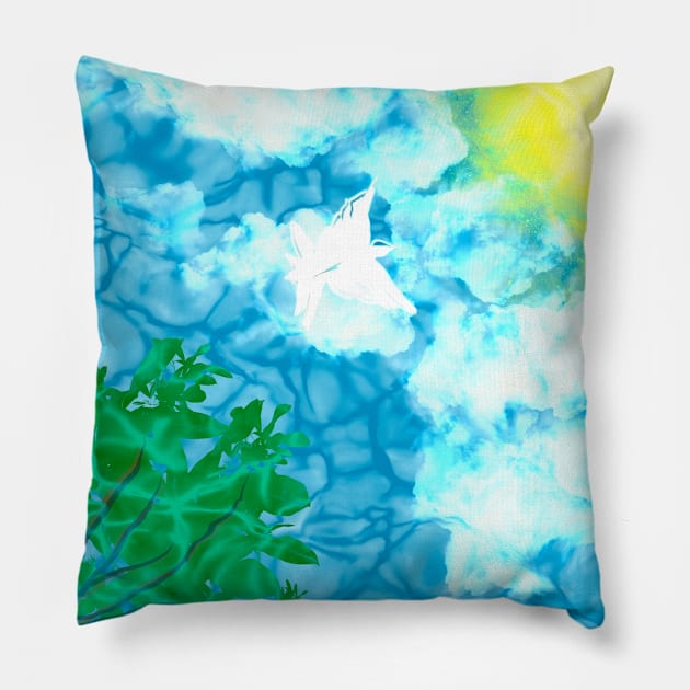 Beach Water in the Summer Pillow by byjasonf