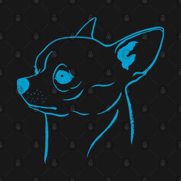 Chihuahua (Yellow and Sky Blue) by illucalliart
