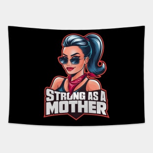 Empowered Woman: Strong as a Mother Design Tapestry