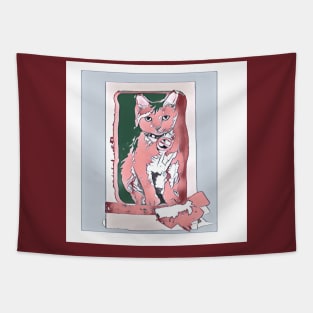 COLORS DOLL CAT Tapestry