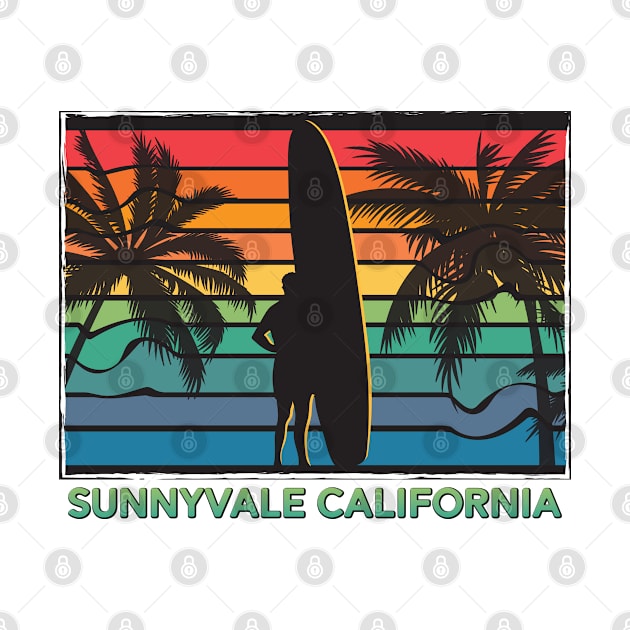 Sunnyvale California Surfboard Surfer by kalponik