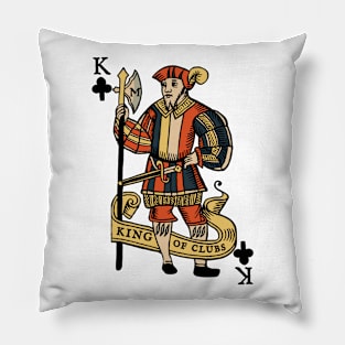 Original Standard Character of Playing Card King of Clubs Pillow