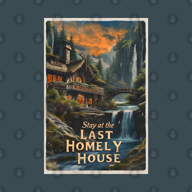 Stay at the Last Homely House - Vintage Travel Poster - Fantasy by Fenay-Designs